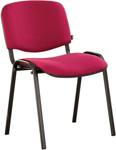Стул Brabix ''Iso CF-005'', черный каркас, ткань бордовая, 531975 стул для персонала и посетителей brabix iso cf 001 хромированный каркас ткань красная с черным 531423