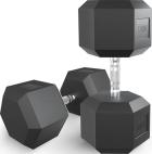 

Гантель гексагональная Unix Fit обрезиненная, 50 кг, Черный