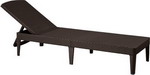 Шезлонг Allibert Jaipur коричневый 17205843 самоклеющиеся подпятники для мебели тундра 100х10х0 3 см фетр коричневый