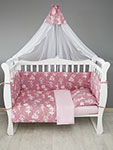 

Комплект в кроватку Amarobaby Нежный Танец розовый 4 предмета AMARO-3004-NT