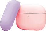 Чехол Moonfish MF-APC-027 (для Apple Airpods Pro  c двумя крышками  цвет розовый лавандовый) - фото 1