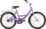 Велосипед Novatrack 20 VECTOR фиолет защ А-тип тормоз нож. крылья и багаж хром.без доп колес 203VECTOR.LC22