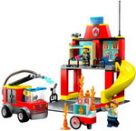 Конструктор Lego City Пожарная часть и пожарная машина 60375