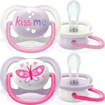 

Соска-пустышка Philips Avent ultra air SCF080/14 с футляром для хранения и стерилизации 2 шт, 0-6 мес