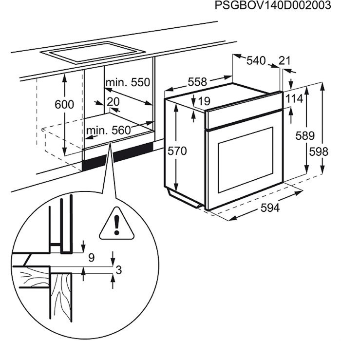 Встраиваемый электрический духовой шкаф electrolux ezc 52430 ax