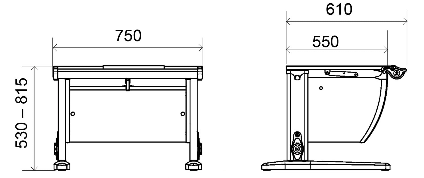 Габариты школьной парты