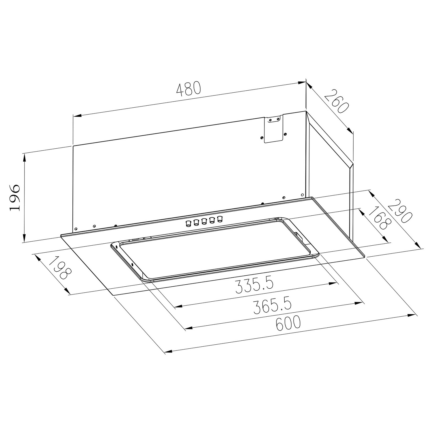 Meferi inbox60bk glass ultra