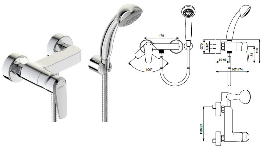 Смеситель для кухни vidima balance ba269aa