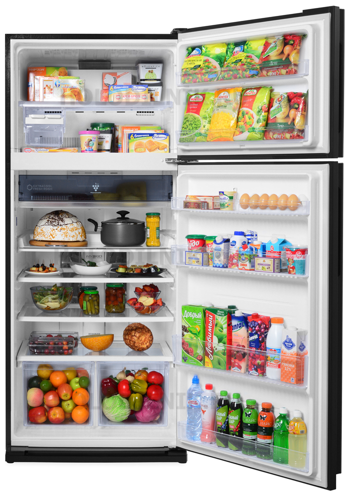 Изображение товара Двухкамерный холодильник Sharp SJ-XE 59 PMBK черный с системой No Frost и инвертором