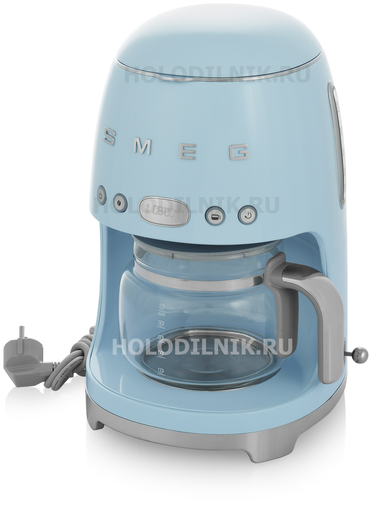 Изображение товара Кофеварка Smeg DCF02PBEU капельная ретро стиль голубая 1350 Вт