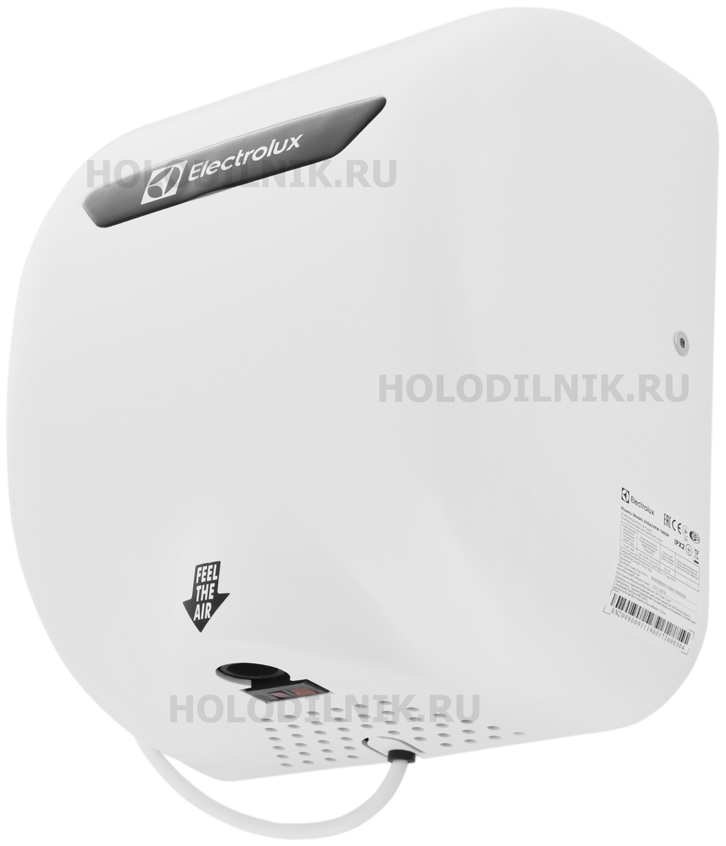 Изображение товара Электросушилка для рук Electrolux EHDA/HPW-1800 W высокая скорость бесконтактная
