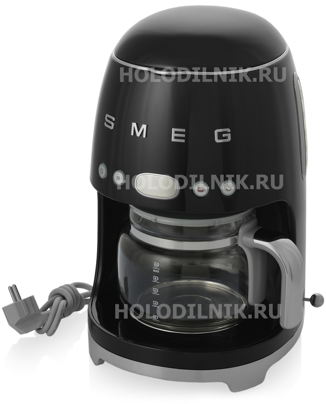 Изображение товара Кофеварка Smeg DCF02BLEU капельная ретро черный 1350 Вт