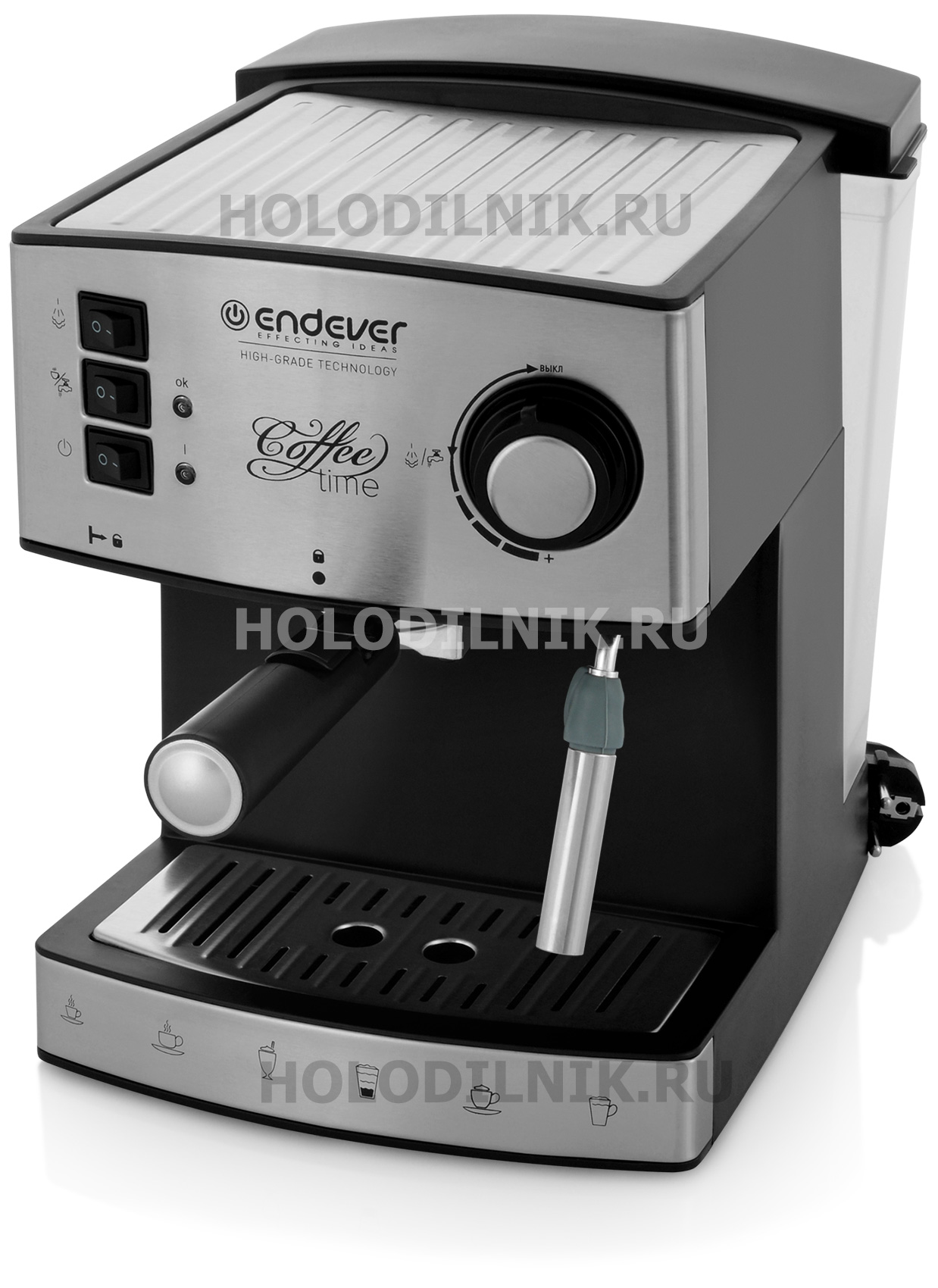 Изображение товара Рожковая кофеварка Endever Costa-1060 с системой пена и автоматической готовностью
