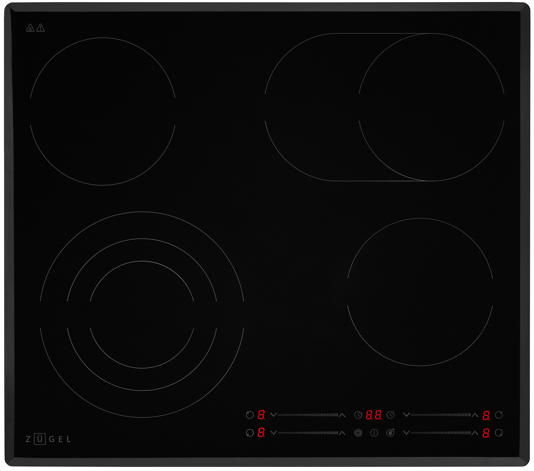 Электрическая варочная панель Zugel ZEH603B, черная