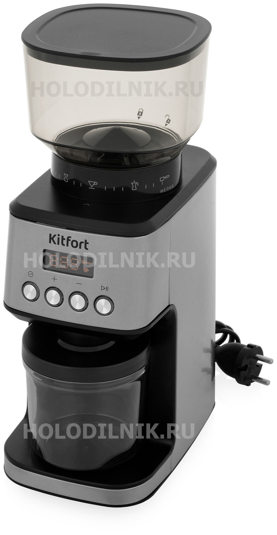 Изображение товара Кофемолка Kitfort КТ-790 жернова регулировка помола 180 Вт