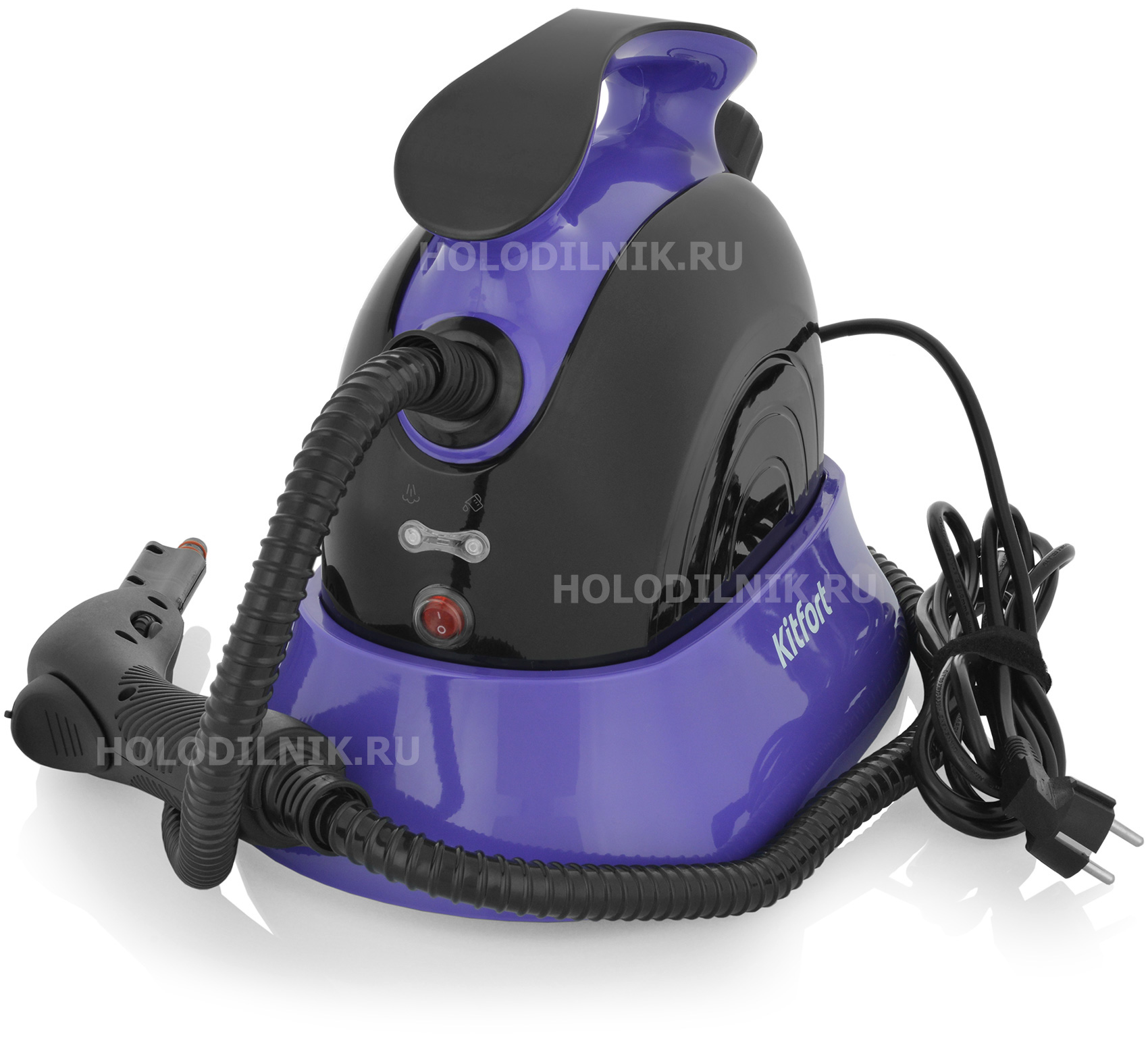 Изображение товара Пароочиститель Kitfort KT-9102-1 черно-фиолетовый для уборки и дезинфекции