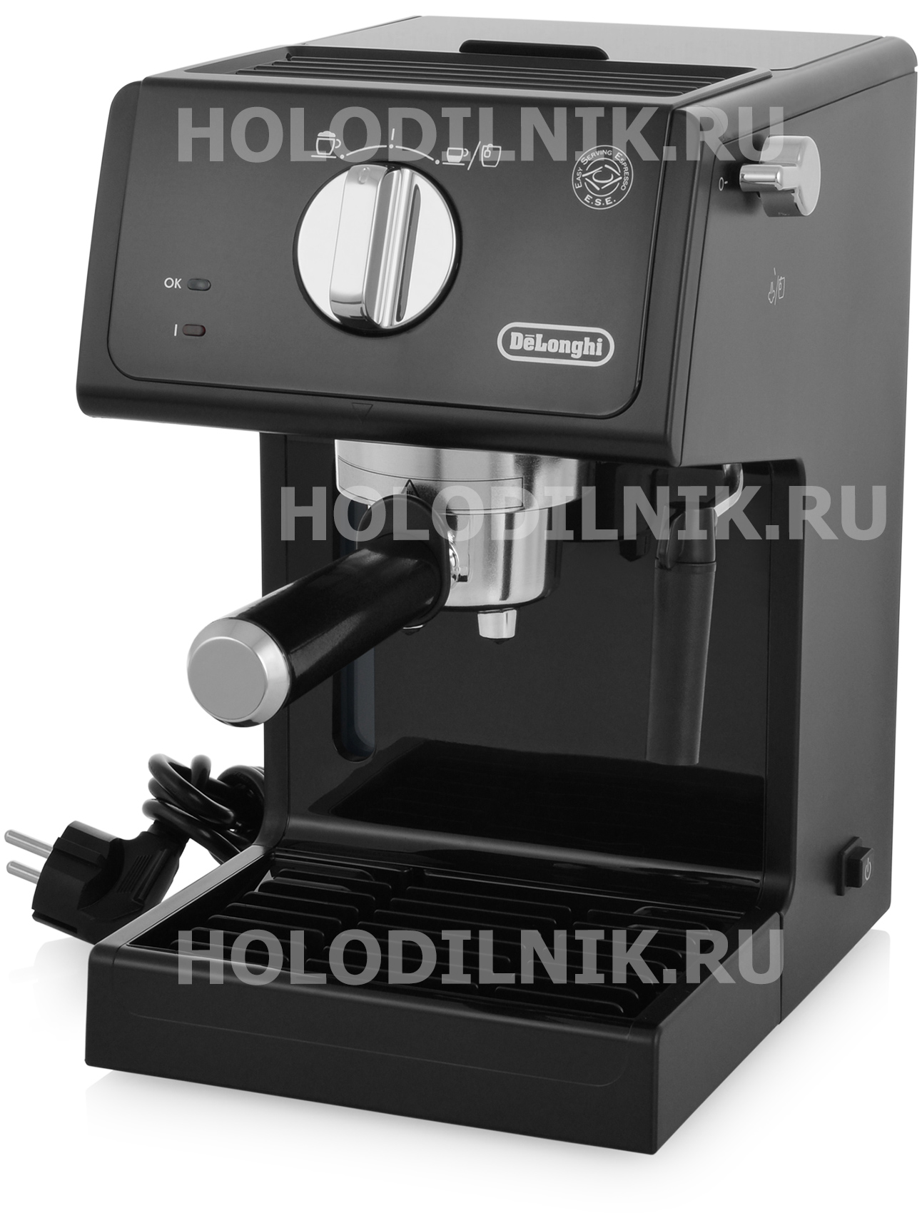 Изображение товара Кофеварка De'Longhi ECP 31. 21 рожковая черная с ручной системой капучино 15 бар