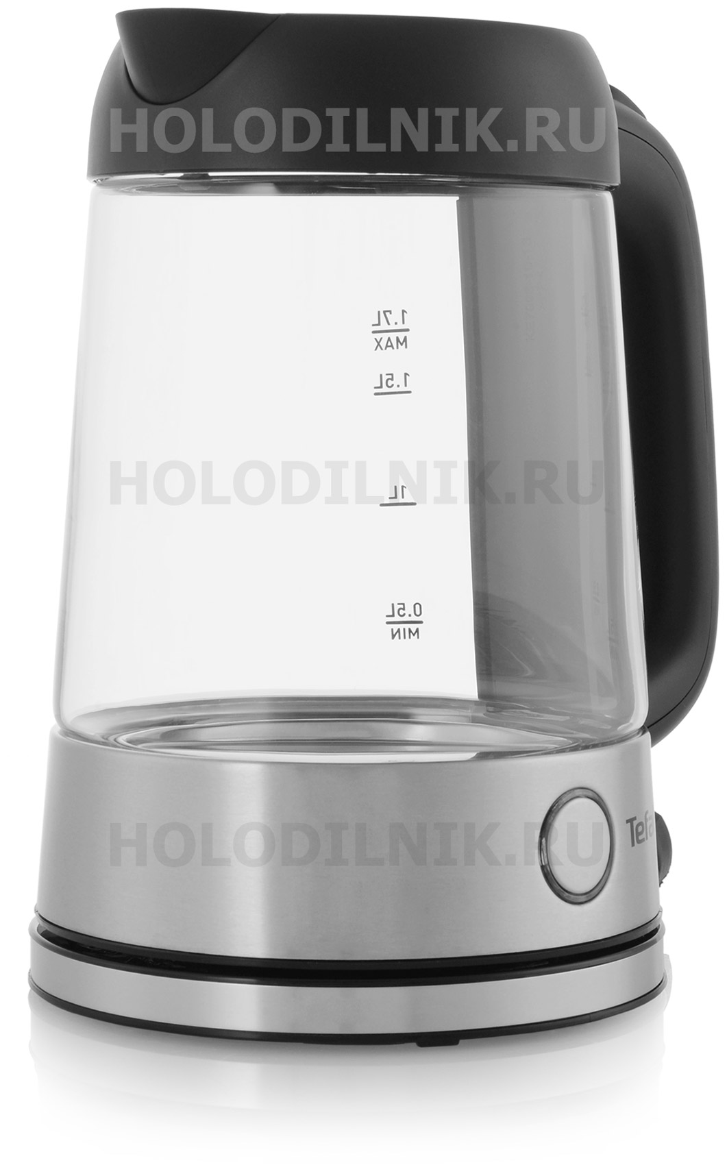 Чайник электрический Tefal Glass KI750D30, серебристый/черный