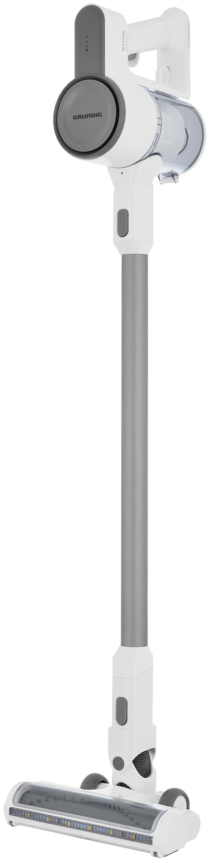 Изображение товара Вертикальный беспроводной пылесос Grundig VCP 3130 L 110 Вт белый с LED подсветкой и TrayClean