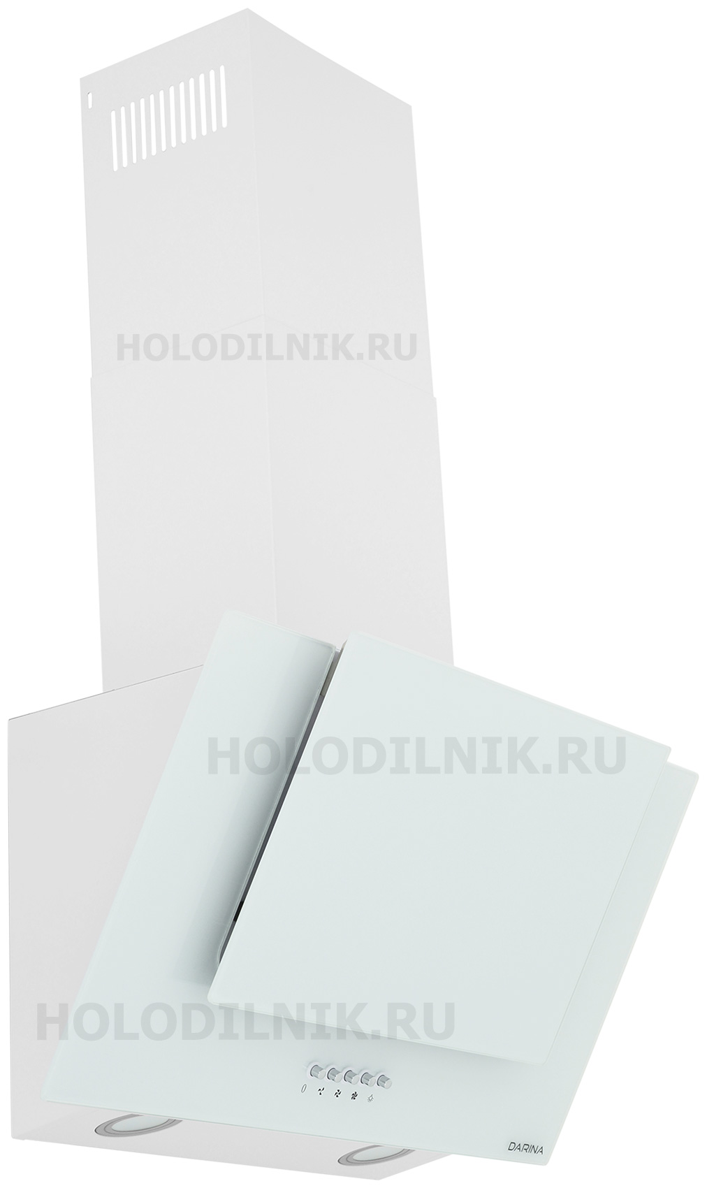 Изображение товара Вытяжка Darina SLIDE 607 W наклонная белая 500 м3/ч механическое управление