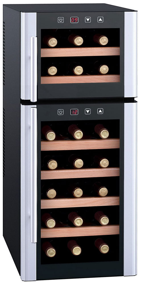 Изображение товара Винный шкаф Cavanova CV 021-2T двухзонный с термоэлектрической системой охлаждения
