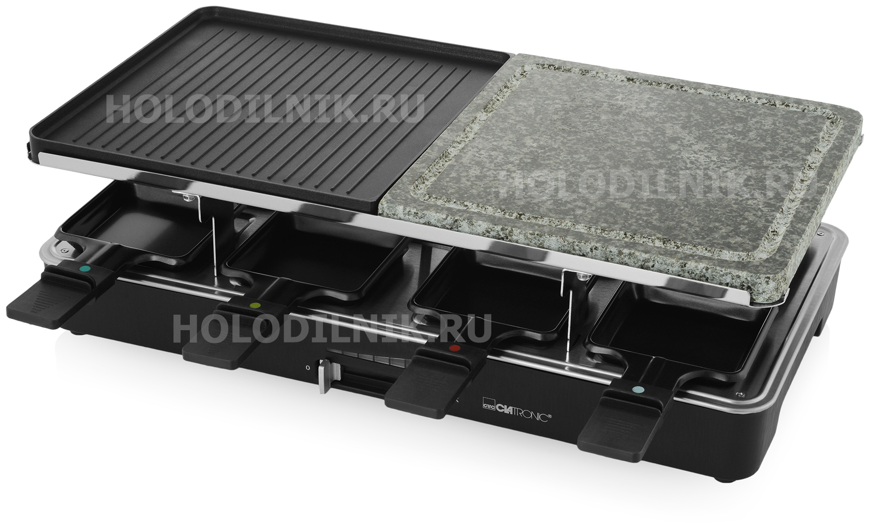 Изображение товара Раклетница Clatronic RG 3518 schwarz 8 Pfannchen