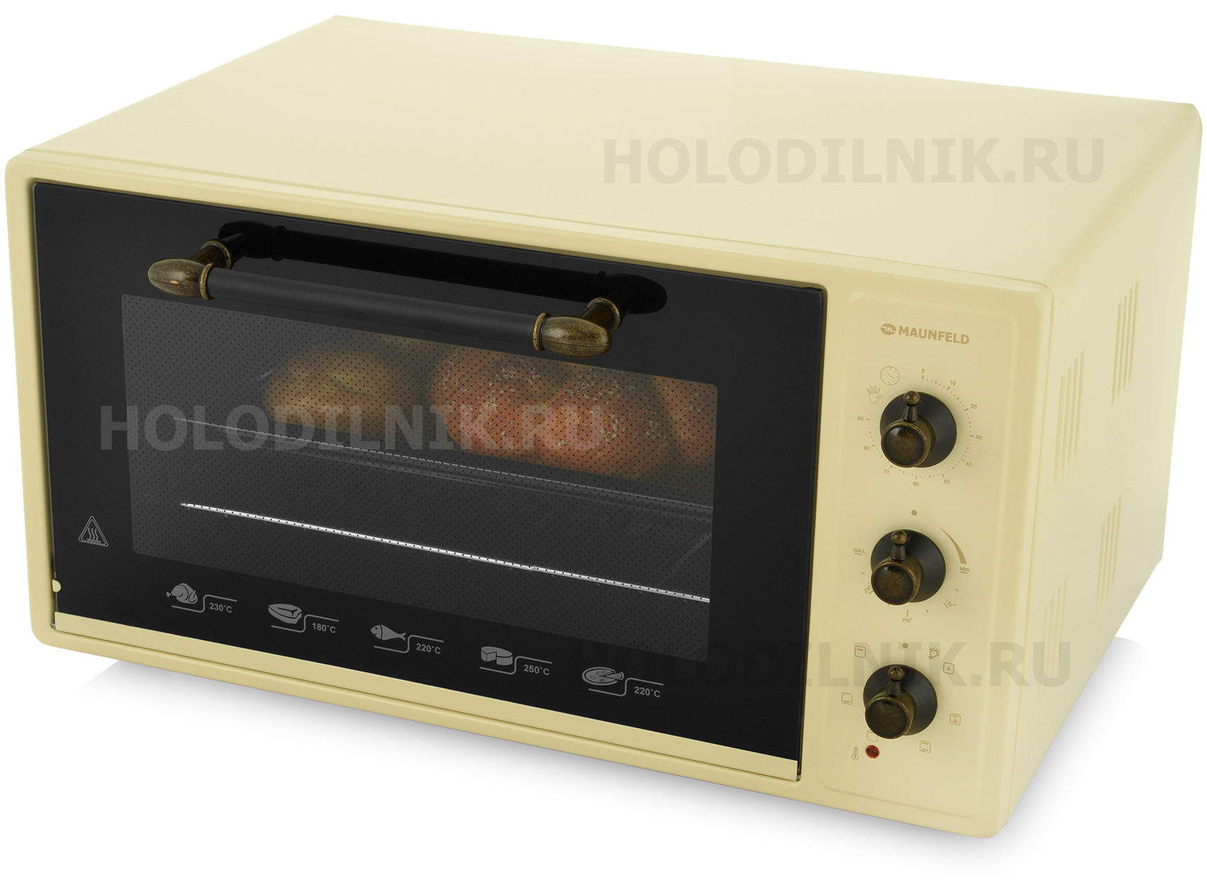 Изображение товара Мини-печь Maunfeld CEMOA.456.RIB 45л, гриль, конвекция, таймер, эмаль