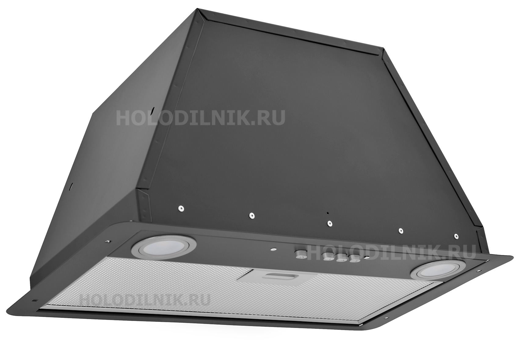 Вытяжка Elikor Flat 52П-650-К3Д, врезной блок, черный/черный