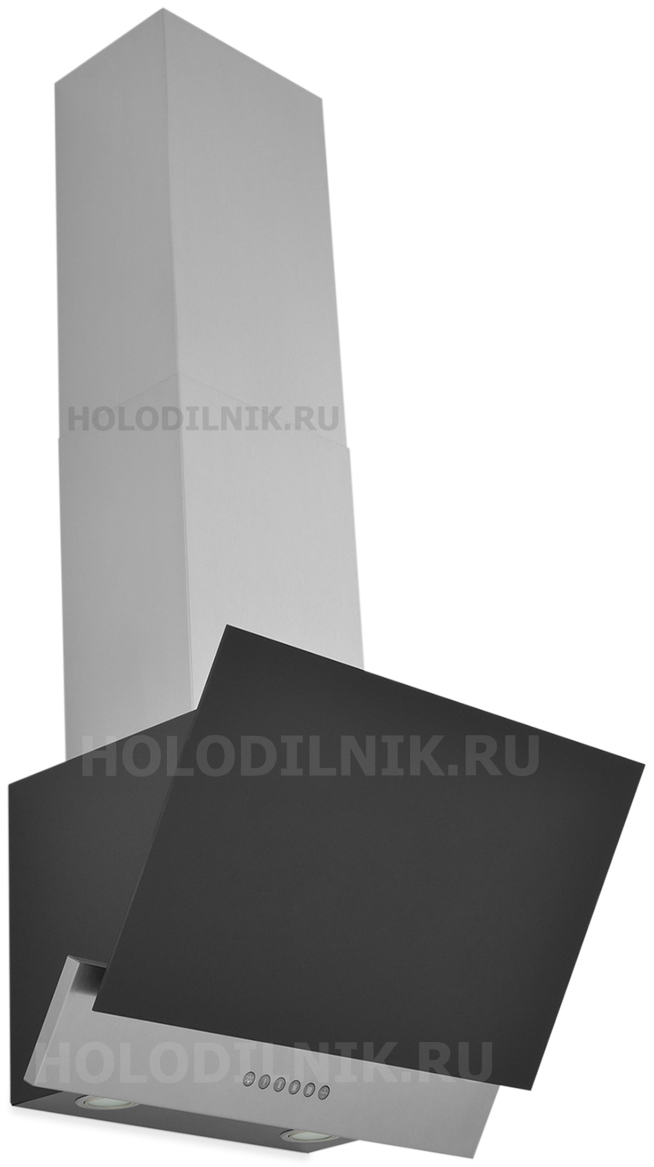 Изображение товара Вытяжка Elikor RX 6754 XB наклонная нержавеющая сталь черное стекло 700 м3/ч