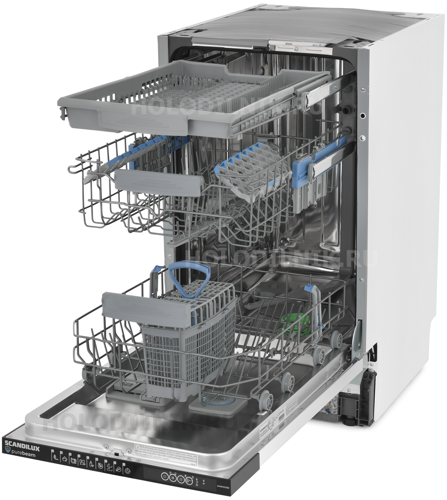 Изображение товара Встраиваемая посудомоечная машина Scandilux DWB4512B3 10 комплектов низкий шум