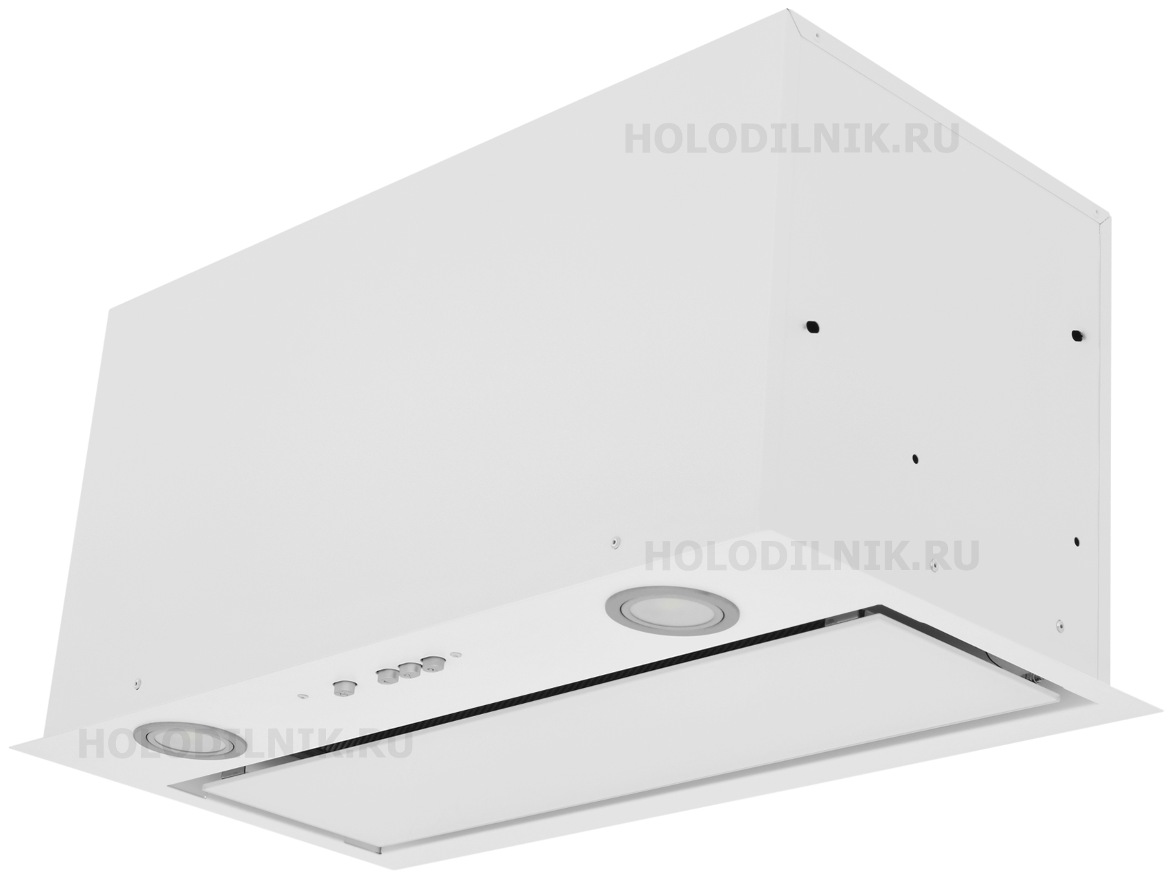 Вытяжка встраиваемая Elikor Cube 60П-1000, белый SM/белый