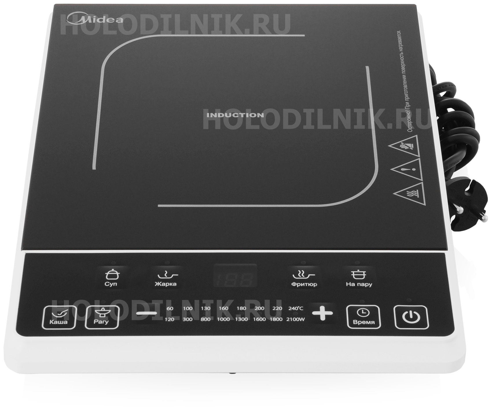 Изображение товара Настольная индукционная плита Midea MC-IN 2101 стильный дизайн тонкий корпус