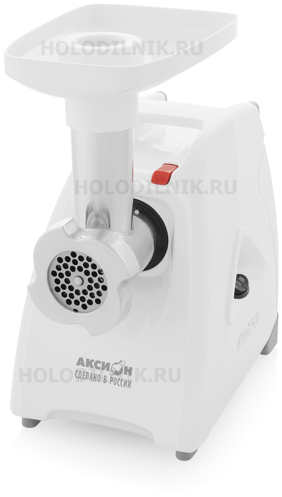 Изображение товара Мясорубка Аксион М 35.01 белая мощная бытовая с реверсом и защитой
