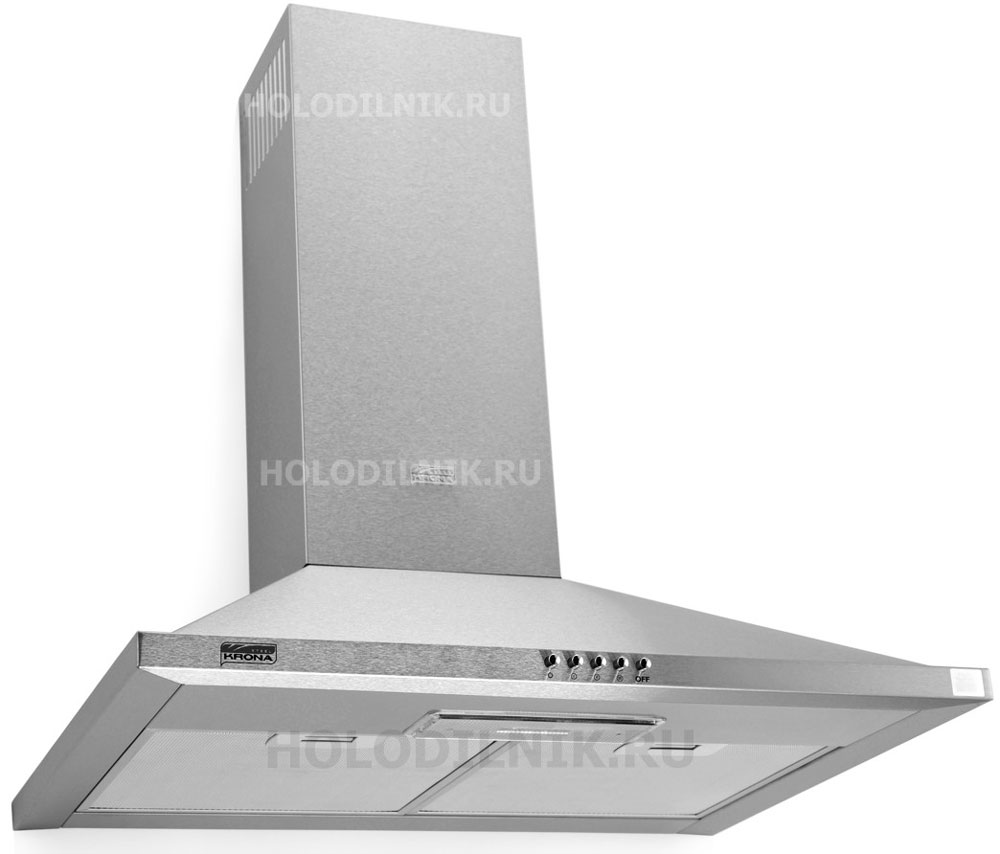 Изображение товара Вытяжка Krona Bella 600 inox push-button купольная нержавеющая сталь