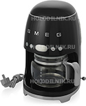 Кофеварка Smeg DCF02BLEU, черный кофеварка рожкового типа smeg ecf01wheu