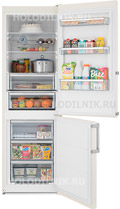 

Двухкамерный холодильник Scandilux CNF 341 EZ B Beigh marble