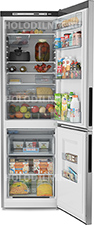 Двухкамерный холодильник ATLANT ХМ 4624-181 серебристый холодильник sharp sj 58cst серебристый