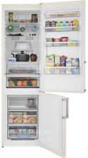 

Двухкамерный холодильник Scandilux CNF 379 EZ B Beigh marble