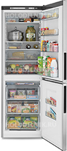 фото Двухкамерный холодильник atlant хм 4621-181 серебристый